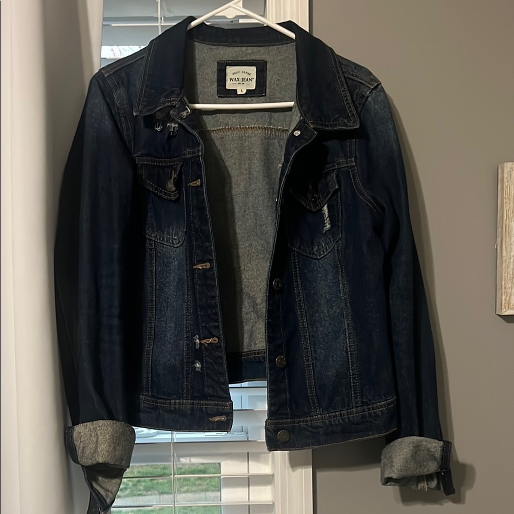 Denim Jacket with Rolled Sleeves